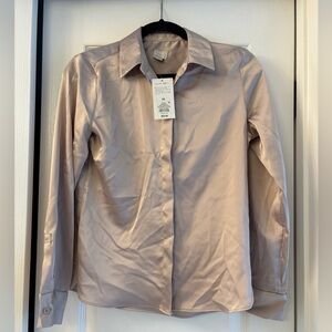 a new day Satin Blouse in Soft Beige
